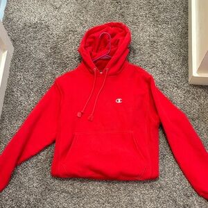Champion Men's Red Hoodie with Logo